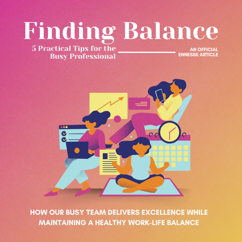 Maintaining a healthy work-life balance is crucial for long-term success and personal well-being. Incorporating small habits like walking, meditation, or spending time with loved ones can help you recharge and stay focused.